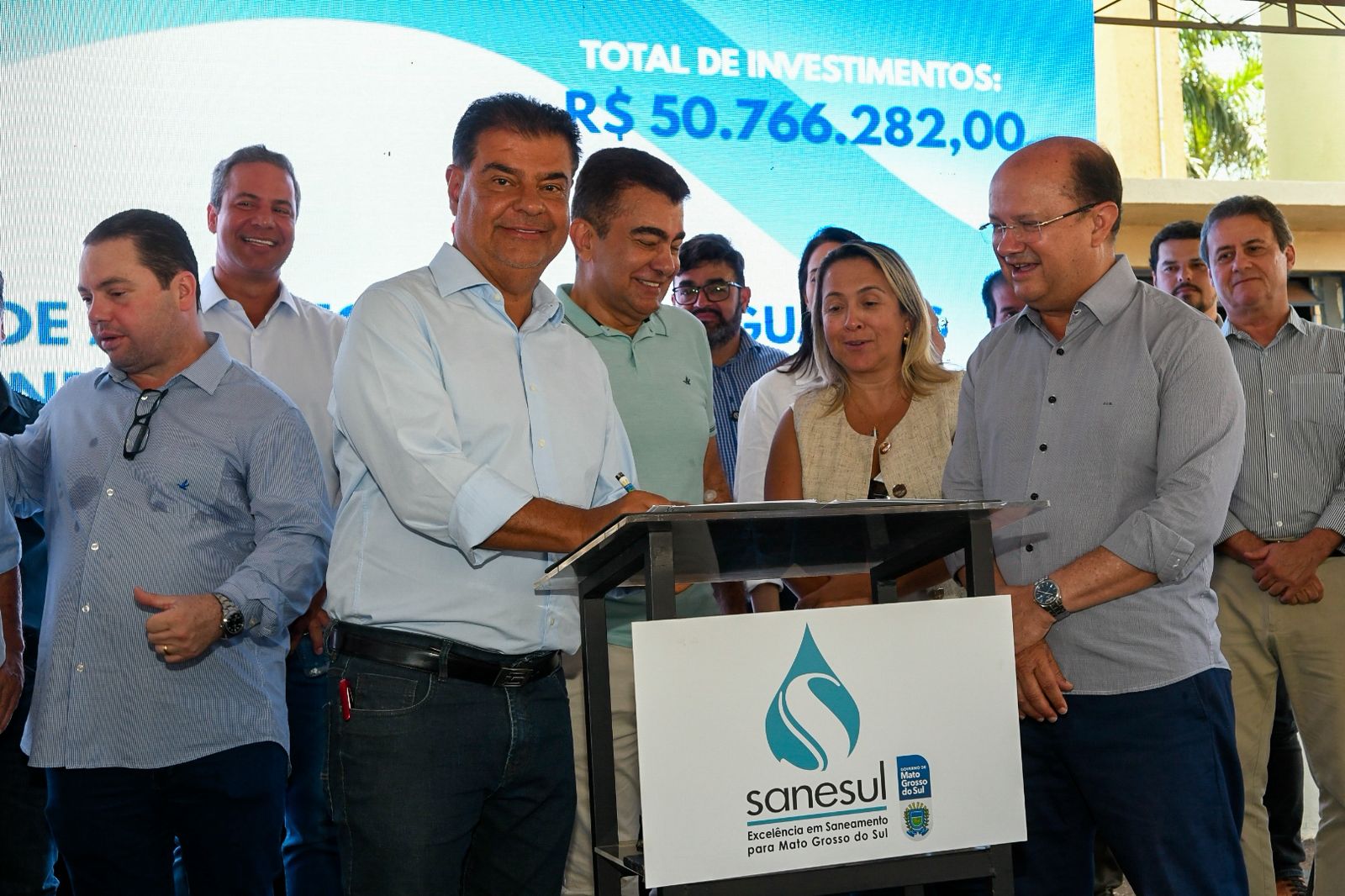 A convite de Marçal Filho, senador Nelsinho Trad acompanha anúncio de investimentos para levar água potável às aldeias de Dourados