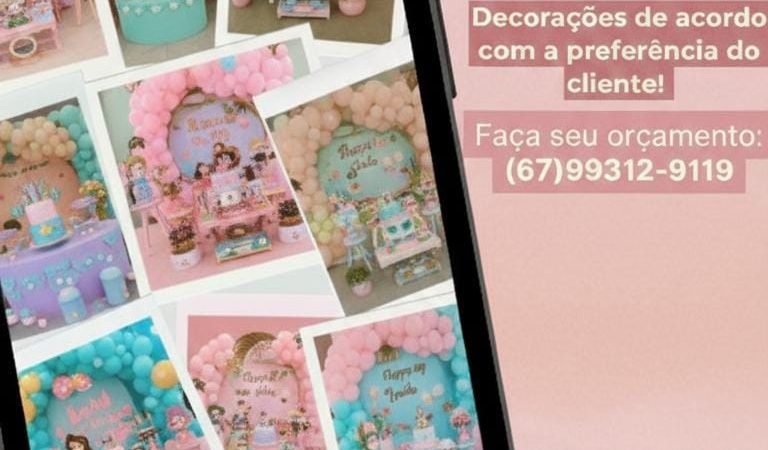 Do Jeito que Você Sonhou: Gold Decorações Transforma sua Festa em Realidade em Campo Grande