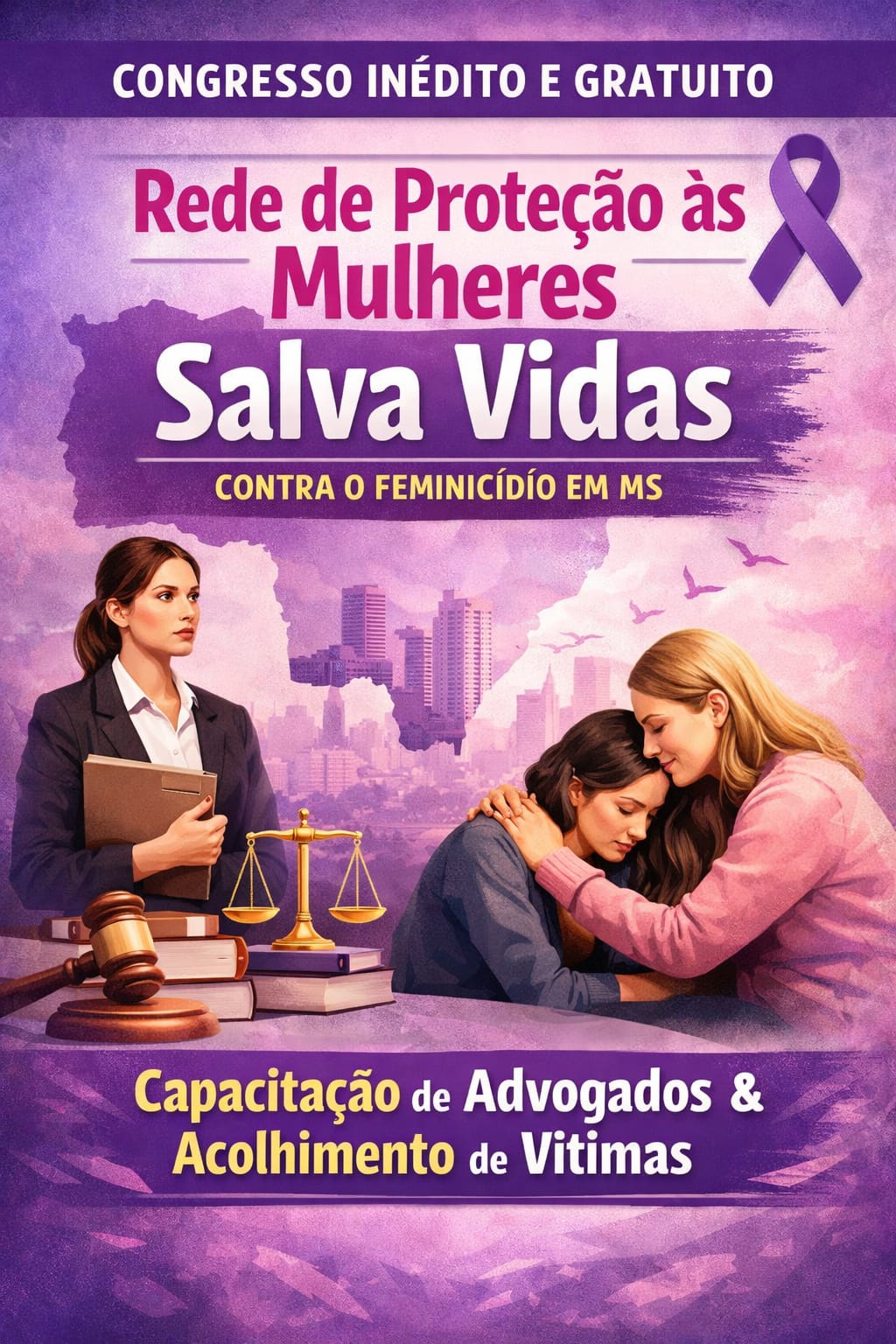 🚨 GRATUITO! Congresso mostra na prática como a rede de apoio tem mudado destinos e salvado mulheres!