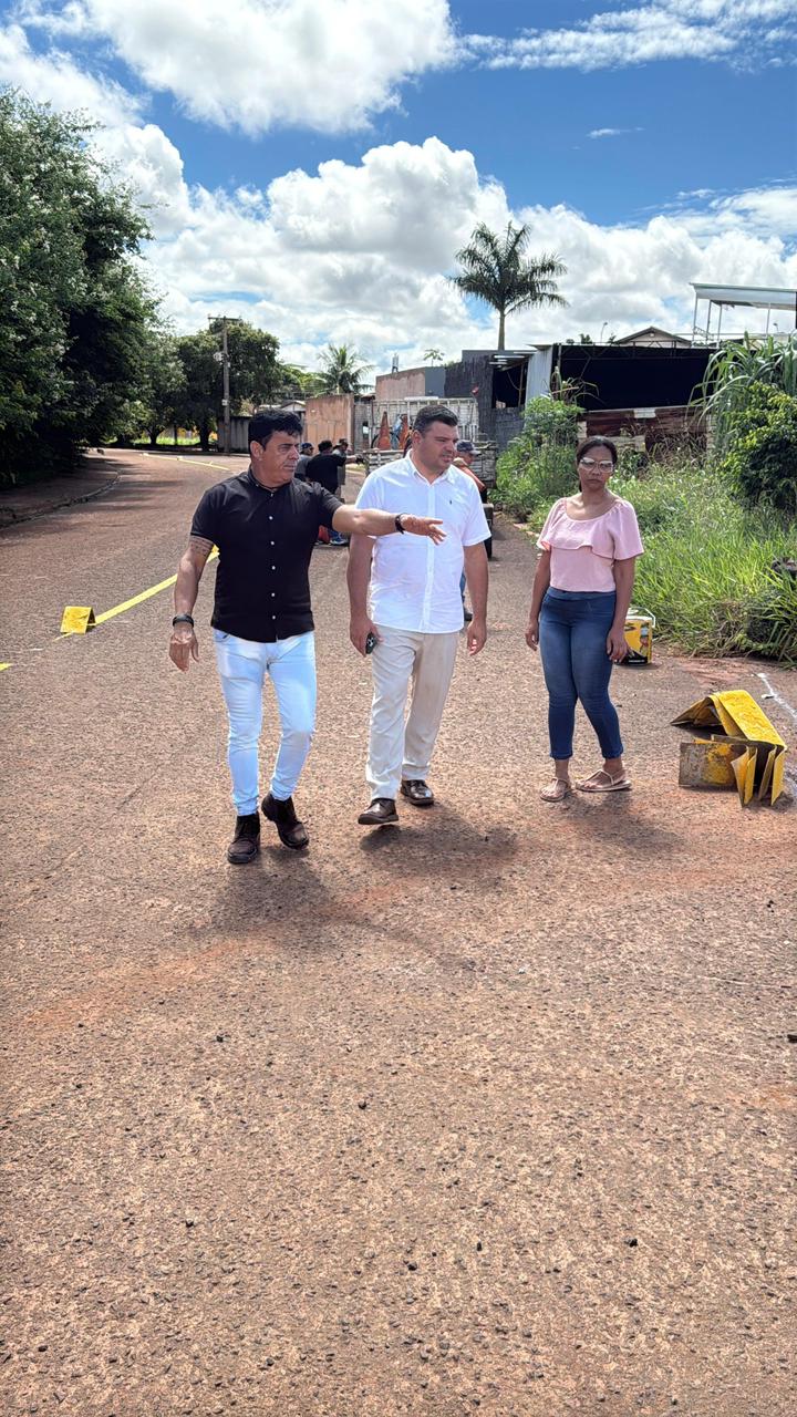 Vereador Silvio Pitu garante sinalização em cruzamento no Guanandi II