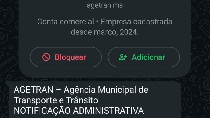 Cuidado com o golpe: Agetran alerta sobre mensagens falsas em Campo Grande