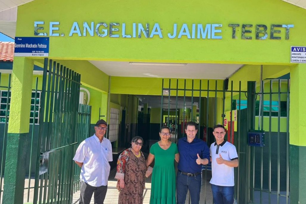 Renato Câmara cumpre agenda em Ivinhema com entrega na Escola Angelina Jaime Tebet