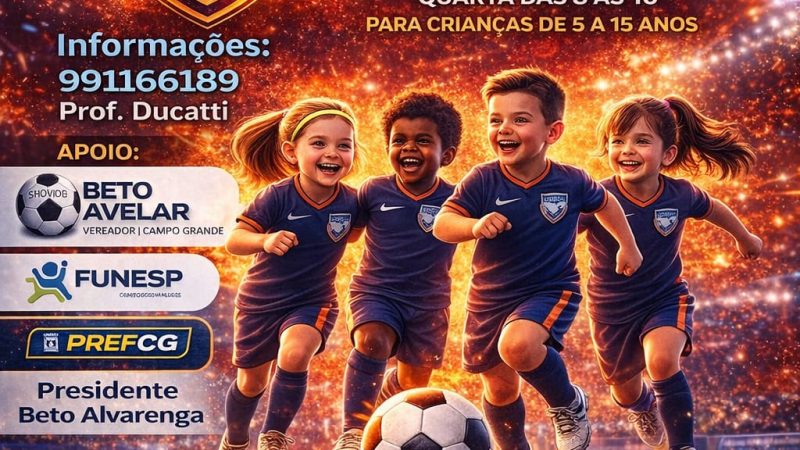 Esporte e Cidadania: Escolinha de Futebol Asa Branca abre inscrições gratuitas no Bairro Santa Mônica
