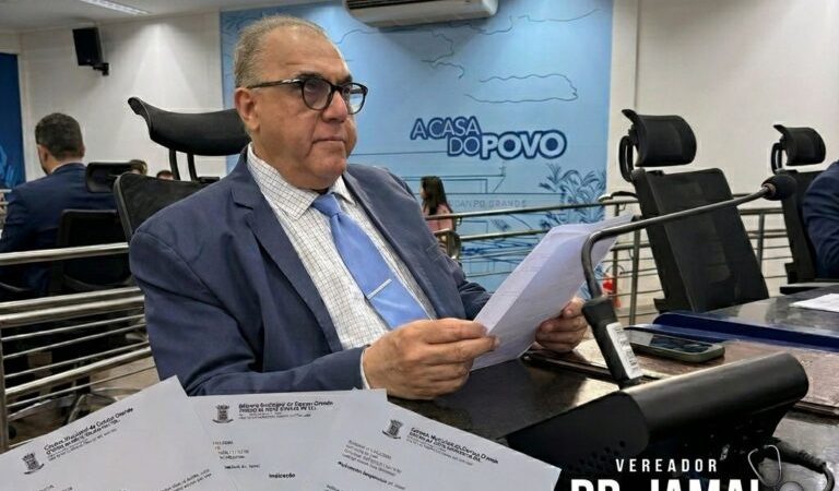 Vereador Dr. Jamal Salem apresenta novas indicações para melhorias em bairros de Campo Grande.