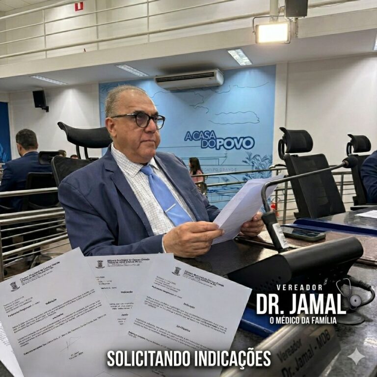 Vereador Dr. Jamal Salem apresenta novas indicações para melhorias em bairros de Campo Grande.