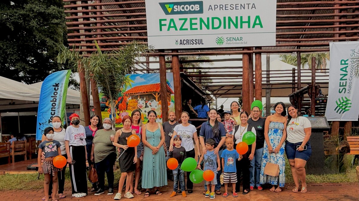 Expogrande 2026: Crianças da AACC/MS visitam a Fazendinha da Acrissul