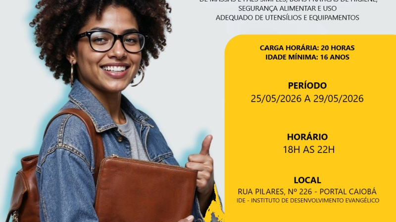 Curso gratuito de Panificação Básica chega ao Portal Caiobá com apoio do vereador Maicon Nogueira