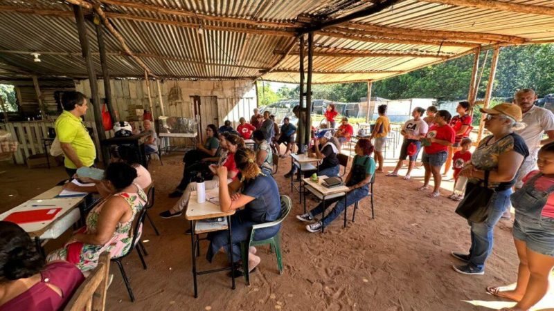 Em visita ao Egídio Brunetto, Landmark reforça apoio à agricultura familiar e critica privatização da saúde