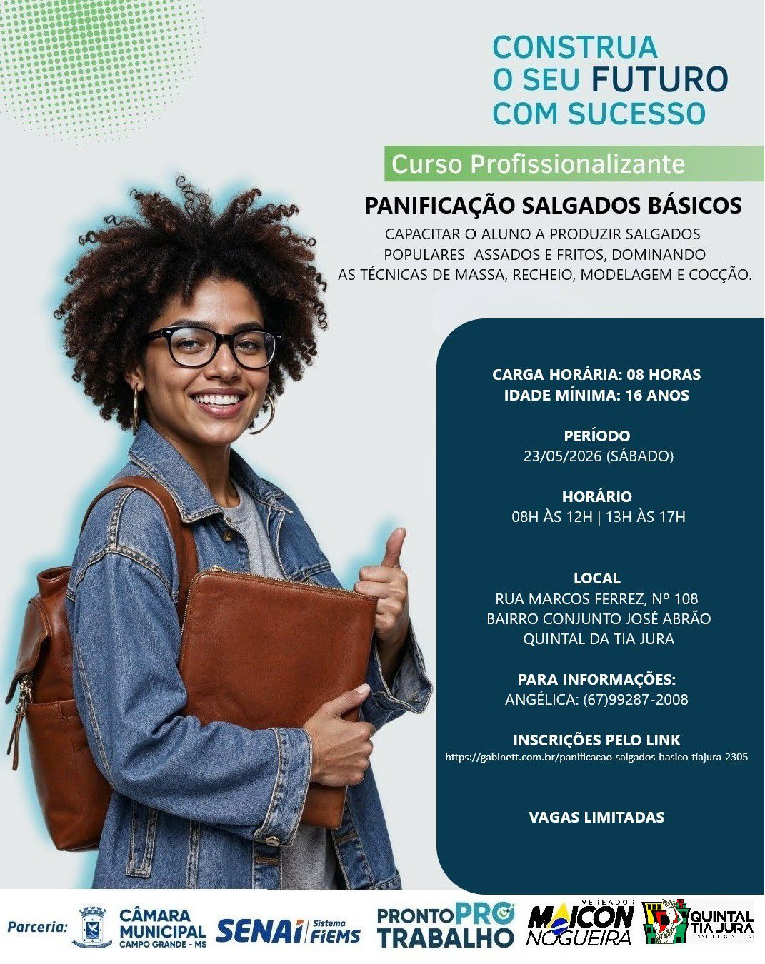 Quer ganhar dinheiro com salgados? Curso intensivo abre vagas limitadas no José Abrão