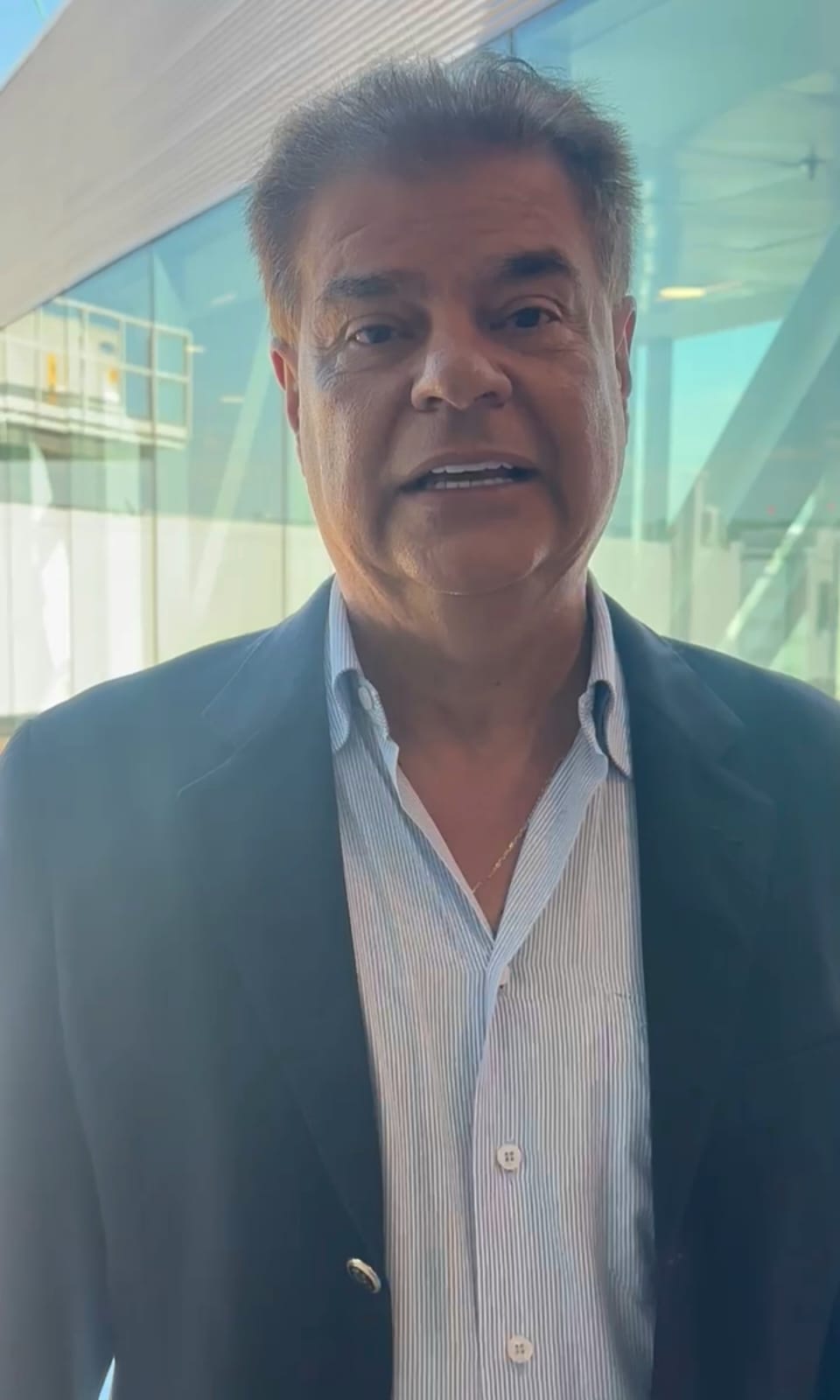 Senador Nelsinho Trad embarca em novo finger do Aeroporto de Campo Grande e destaca avanço na infraestrutura antes de missão internacional