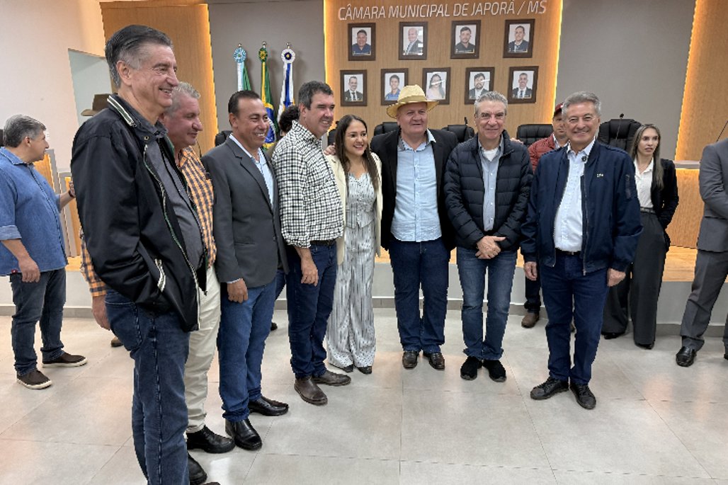 Em Japorã, Hashioka participa de agenda de investimentos em segurança e infraestrutura