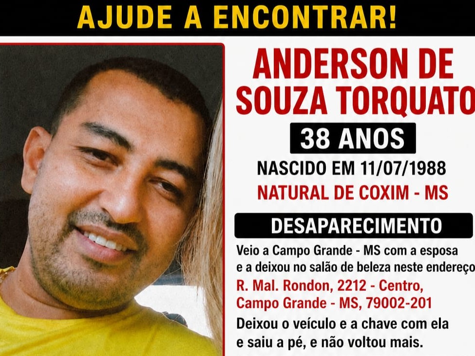 Família procura empresário desaparecido após deixar esposa em salão de beleza na Capital