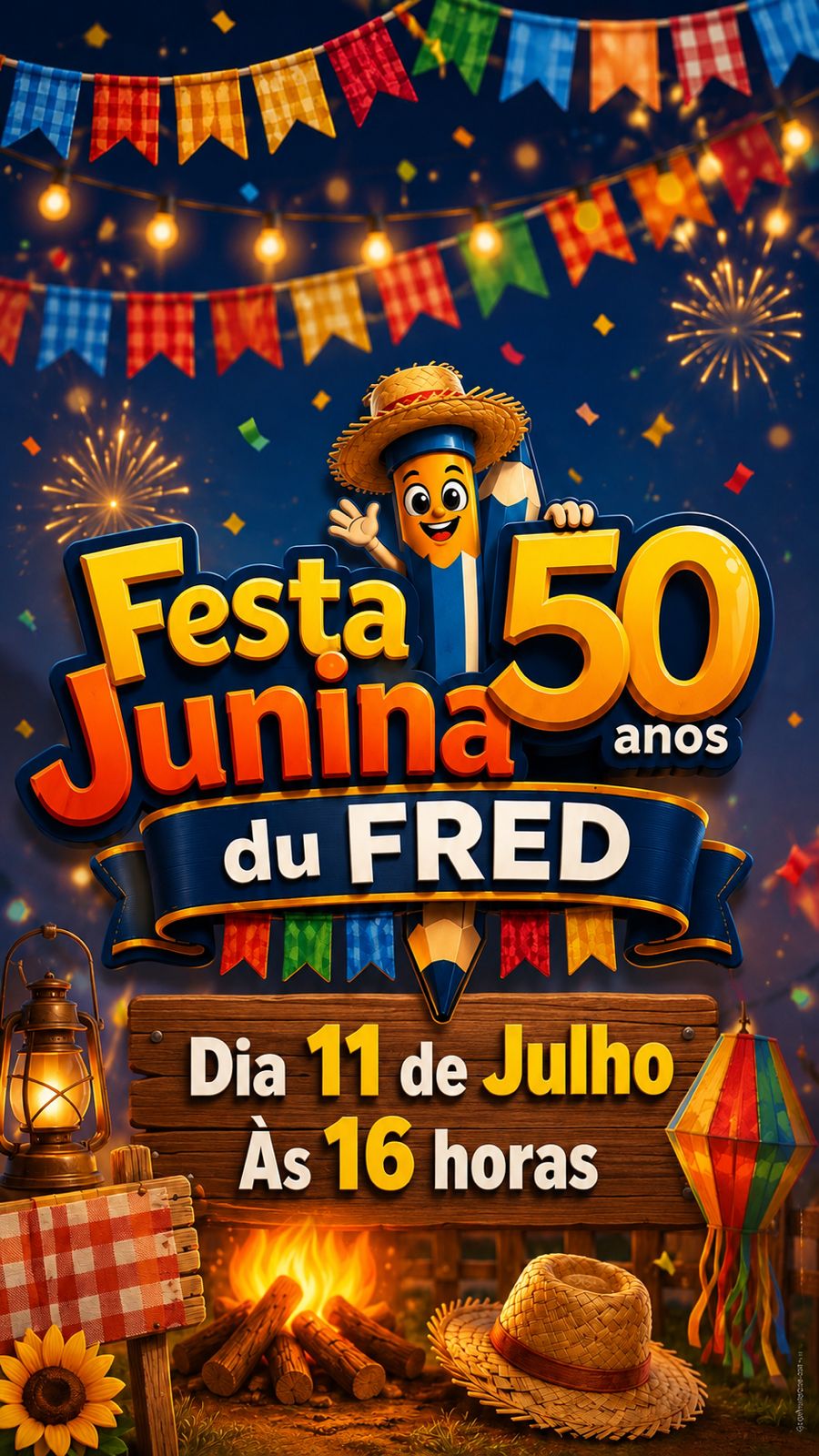 Escola Municipal Frederico Soares convida a comunidade para a tradicional Festa Julina em comemoração aos seus 50 anos