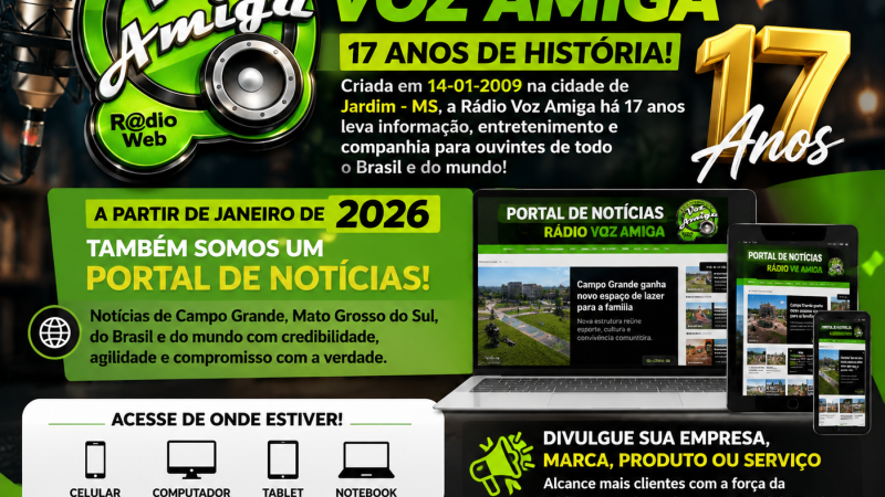 Rádio Voz Amiga celebra 17 anos de história e amplia atuação como Portal de Notícias