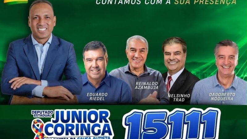 Contagem regressiva: Lançamento da candidatura de Junior Coringa acontece neste domingo (23)